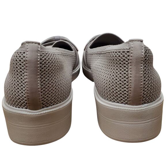 NEW Skechers Cleo Taylor Bow Loafer Womens US 8 Taupe Slip On Knit Comfort Shoes - Picture 2 of 11